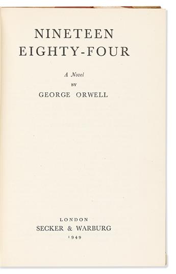 Orwell, George (1903-1950) Nineteen Eighty-Four.